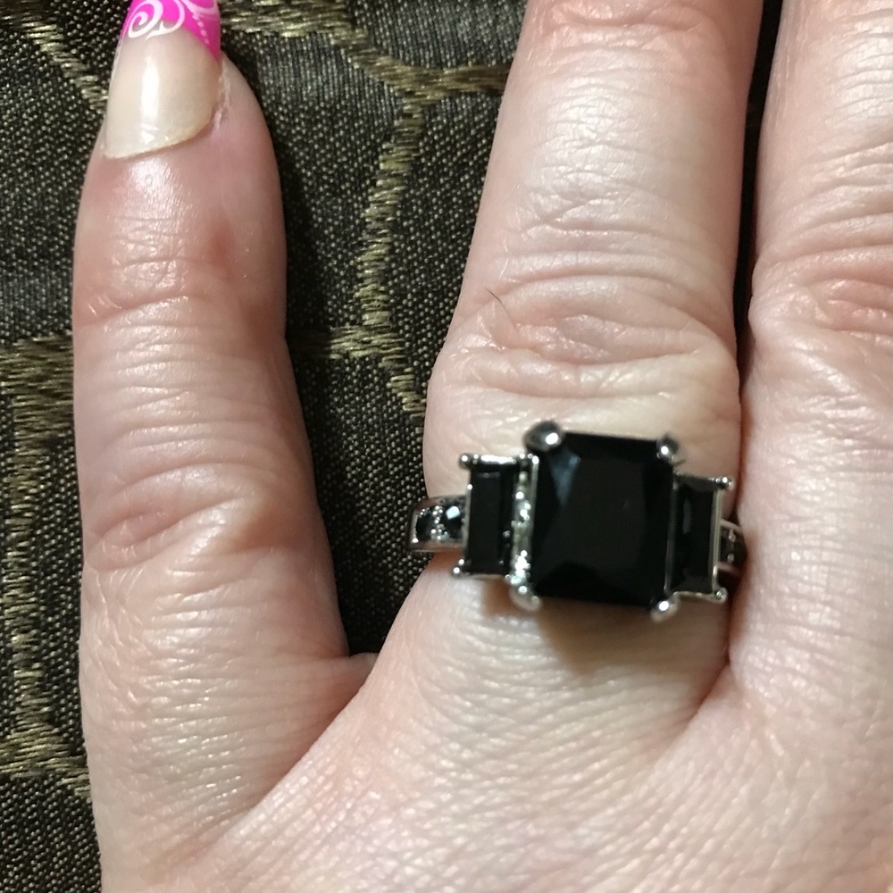 HPππ Black & White Sapphire Rings Size 8.5 - 9 - Picture 5 of 7